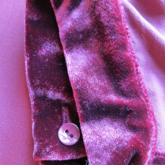 Eileen Fisher Deep Red Claret Velvet Dress 1X - Picture 8 of 9